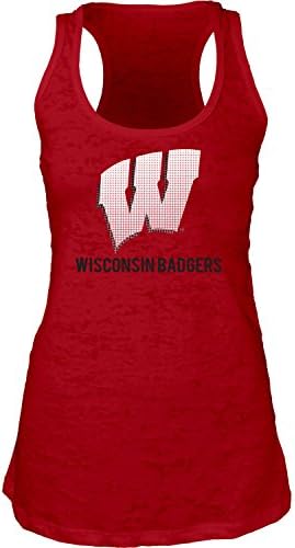 NCAA Wisconsin Badgers Women's Burnout Tank Top, Red, Medium
