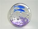 2 dolphins lilac base paperweight