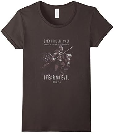 Women's God/ Jesus/ Christian Shirt: I FEAR NO EVIL Large Asphalt