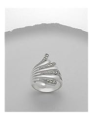 Marcasite Ring In 92.5 Sterling Silver