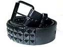 MENS/WOMENS BLACK STUDDED BLACK PUNK BELTS 30" TO 44"