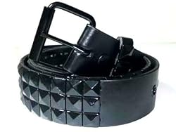 MENS/WOMENS BLACK STUDDED BLACK PUNK BELTS 30" TO 44"