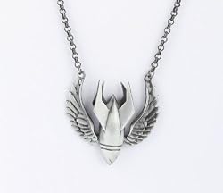 Kitsch n Kouture Bombs Away Winged Bomb Necklace