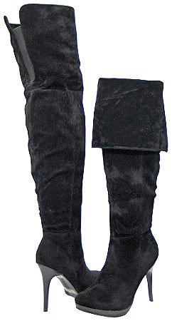 Anne Michelle Addiction-69 Black Knee Boots