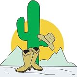 Cowboy Hat and Boots in Desert Setting - 24
