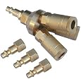 Anytime Tools 3-WAY UNIVERSAL QUICK CONNECT AIR TOOL / HOSE COUPLER / MANIFOLD