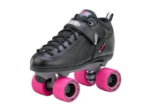 Boxer Mr Pink Black Ladies Womens Girls Mens Boys Kids Childrens Youth Quad Speed Roller Skates
