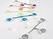 Snappi Cloth Diaper Fasteners - Pack of 5 (2 Orange, 2 Blue, 1 Purple) Bright Colors