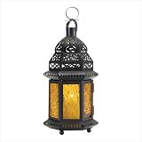 Yellow Glass Moroccan Lantern