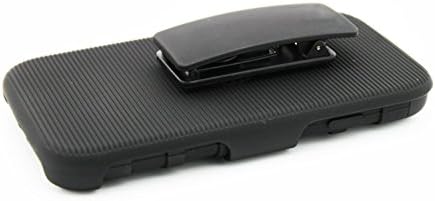 KINGCO Case for Samsung Galaxy s4 i9500 Rugged Hybrid High Impact Hard Soft Case Cover with Build in Kickstand and Locking Swivel Belt Clip for Men(Black)