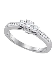 0.50CT-DIA 3-STONE BRIDAL RING
