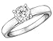 Engagement Ring: 14K White Gold 3/5 Carat (ctw) Diamond Solitaire (Certified)