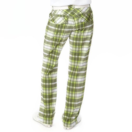 Sub70 Men's Issac Golf Trouser - Green Plaid, 40W x 30L