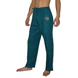 Mens NFL Jacksonville Jaguars Plaid Finest Cotton Sleepwear / Pajama Pants - Blue & Black (Size: L)