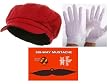 Instant Mario Deluxe - White Stitched Glove Medium, Red NewsBoy Cap, Six Way Mustache