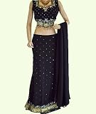 DESIGNER PARTY CHOLI LEHNGA BOLLYWOOD CHANIA SKIRT M