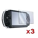 3 Screen Protector + Cloth + for SONY PSP