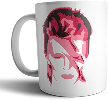 David Bowie Coffee Mug 11 oz White Ceramic Cup "I'm not a prophet... I'm living on" Ziggy Stardust Quote Sublimation