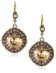 Sorrelli "Mirage" Cushion Cut Dangle Gold-Tone Earrings