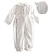 Lauren Madison Baby boy Christening Baptism Infant Shantung Full Length Romper