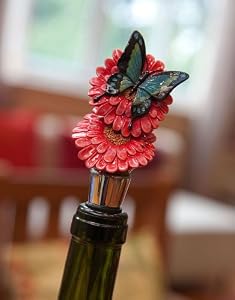 Butterfly and Flower Wine Stoppers - Set of 2 Assorted