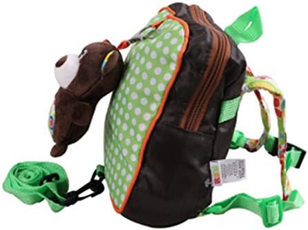 2-in-1 Baby Backpack Safety Harness with Removable Leash Bear Toy 8"