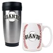 San Francisco Giants MLB Stainless Steel Travel Tumbler & Game ball Ceramic Mug Set - Primary Logo by Great American Products