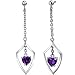 Dynamic Love 1.50 Carats Amethyst Heart Shape title=