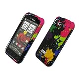 EMPIRE Paint Splatter Rubberized Design Hard Case Cover for Verizon HTC Dro ....