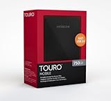 Hitachi Touro Mobile MX3 750 GB externe Festplatte (6,4 cm (2,5 Zoll), 5400rpm, 12ms, 8MB Cache, USB 3.0) schwarz