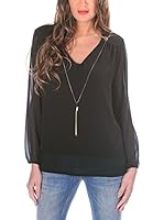 Bleu Marine Blusa Tania (Negro)