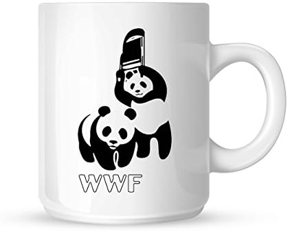 WWF WWE Panda Mug White Mug 11oz
