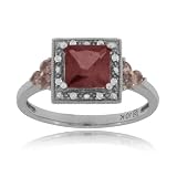 Rhodolite Garnet Ring W/ Pink Tourmaline 10K White Gold