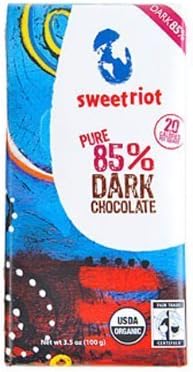 Sweetriot 85% Dark Chocolate Bar 3.5 Oz -Pack of 12 by Sweetriot