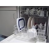 Progressive International 6 Quart Collapsible Over-the Sink Colander, Blue and White