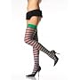 Sheer And Opaque Striped Stockings