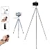 Fotopro Phone Tripod, 39.5 Inch Lightweight Tripod with Bluetooth Remote, Compact and Portable Tripod with Phone Clamp for iPhone, Huawei, Samsung (Blue)