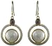 22k Gold Overlay Sterling Silver Pearl & Amethyst Dangle Earrings by Michou