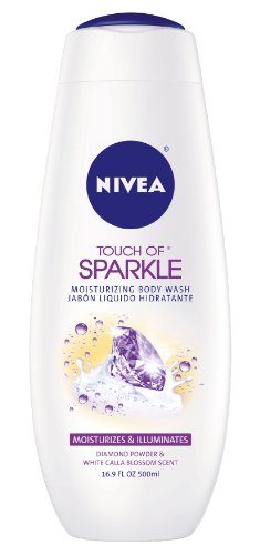 Nivea Touch Of Sparkle Cream Oil Body Wash ,Diamond Powder & White Calla Blossom, 16.9-Ounce Bottles (Pack of 3)