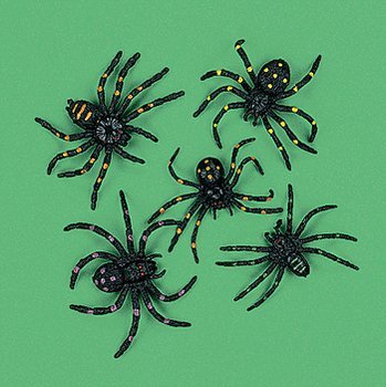 12 Plastic Spiders-image