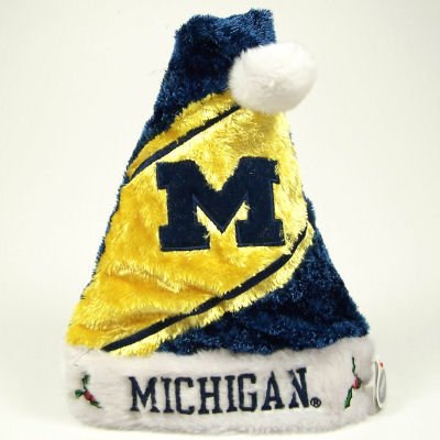 Buy MICHIGAN WOLVERINES OFFICIAL LOGO CHRISTMAS SANTA HAT by Forever Collectibles