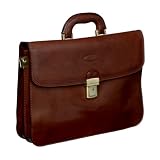 Maxwell Scott - Sacoche de luxe en cuir marron pour femme (Ranco)