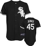 Bobby Jenks Jersey: Adult 2010 Majestic Alternate Black Replica #45 Chicago White Sox Jersey
