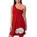 NCAA Los Angeles Clippers Ladies One Shoulder Fashion Dress - Red