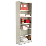 ALERA Steel Bookcase, 6 Shelves, 34-1/2w x 13d x 84h, Light Gray