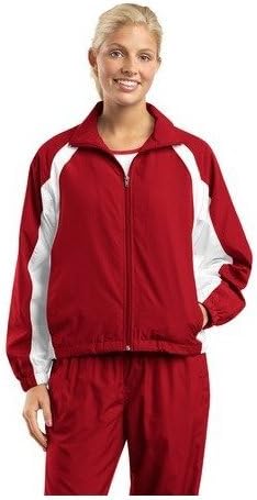 Sport-Tek Women's Athletic Full Zip Warm-Up Jacket_Red/White_Large
