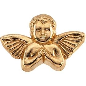 14k Yellow Gold Praying Angel Lapel Pin 8x12mm - JewelryWeb: Jewelry
