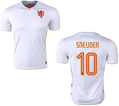 TTP Sport Holland Soccer Jersey Football Shirts One Set 2015-2016 Size : Medium - (#4cc012)-no. 10 Snijder + Multicolor Socks (1 Pair)