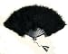Large Black Feather Hand Fan New
