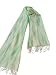 Pure 100% Silk Scarf Wrap Shawl in Citrus Green 28x80